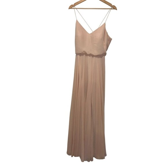 Jenny Yoo Collection Blush Pink Inesse Bridesmaid Maxi Dress Size 10 formal - Picture 3 of 11